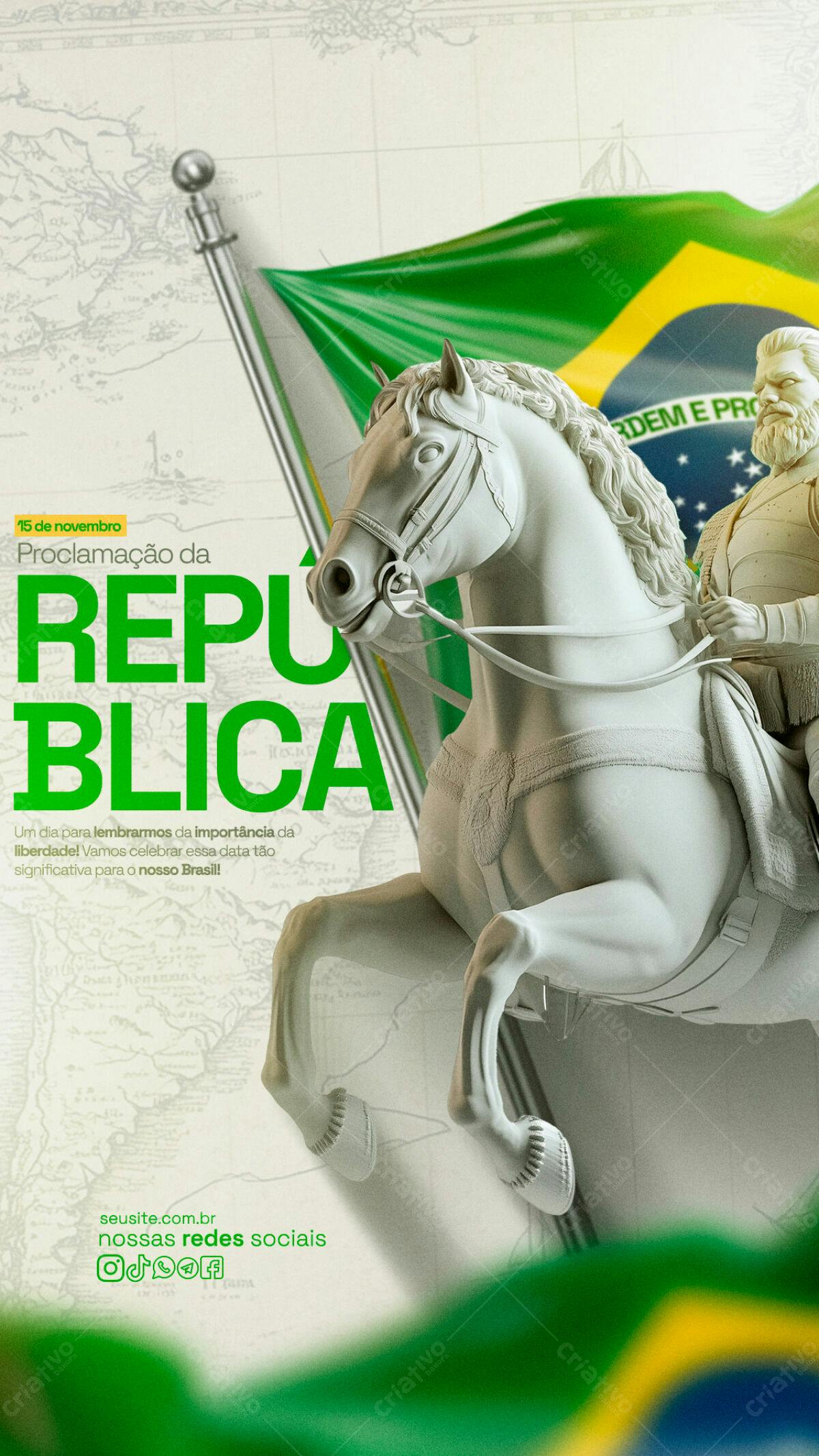 Flyer Proclamação da República PSD Editável