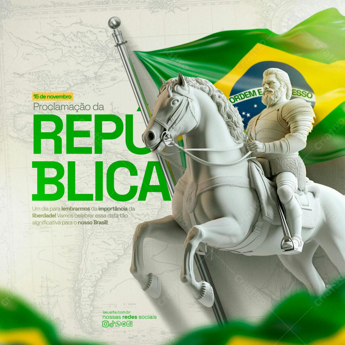 Flyer Proclamação da República PSD Editável