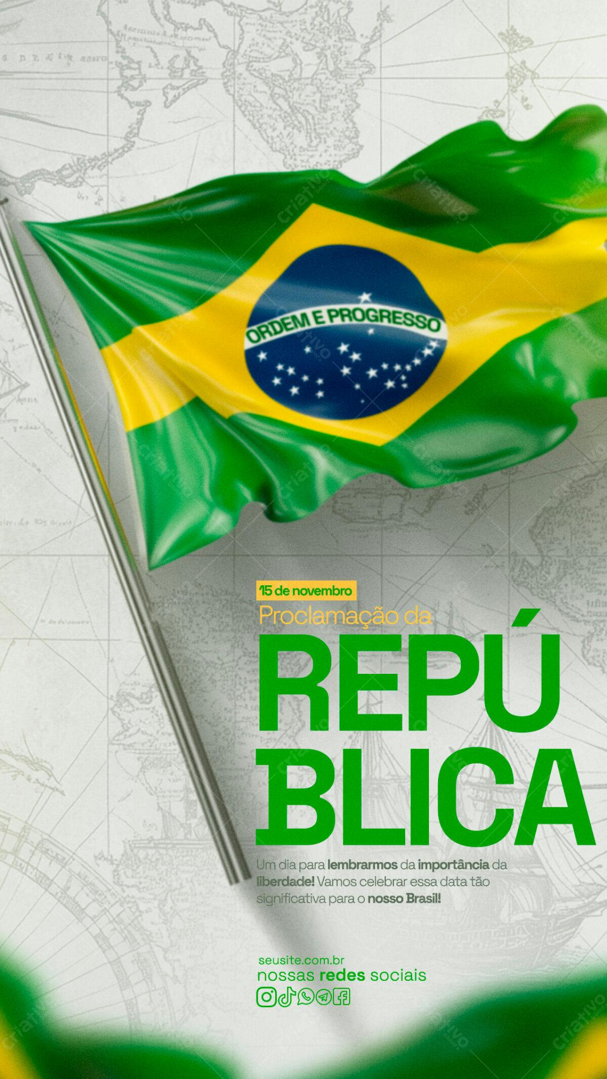 Flyer Proclamação da República PSD Editável