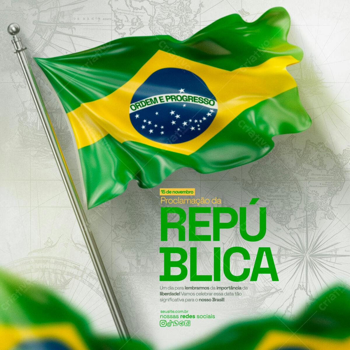 Flyer Proclamação da República PSD Editável