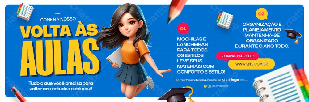 07 Compre Pelo Nosso Site No Volta Às Aulas