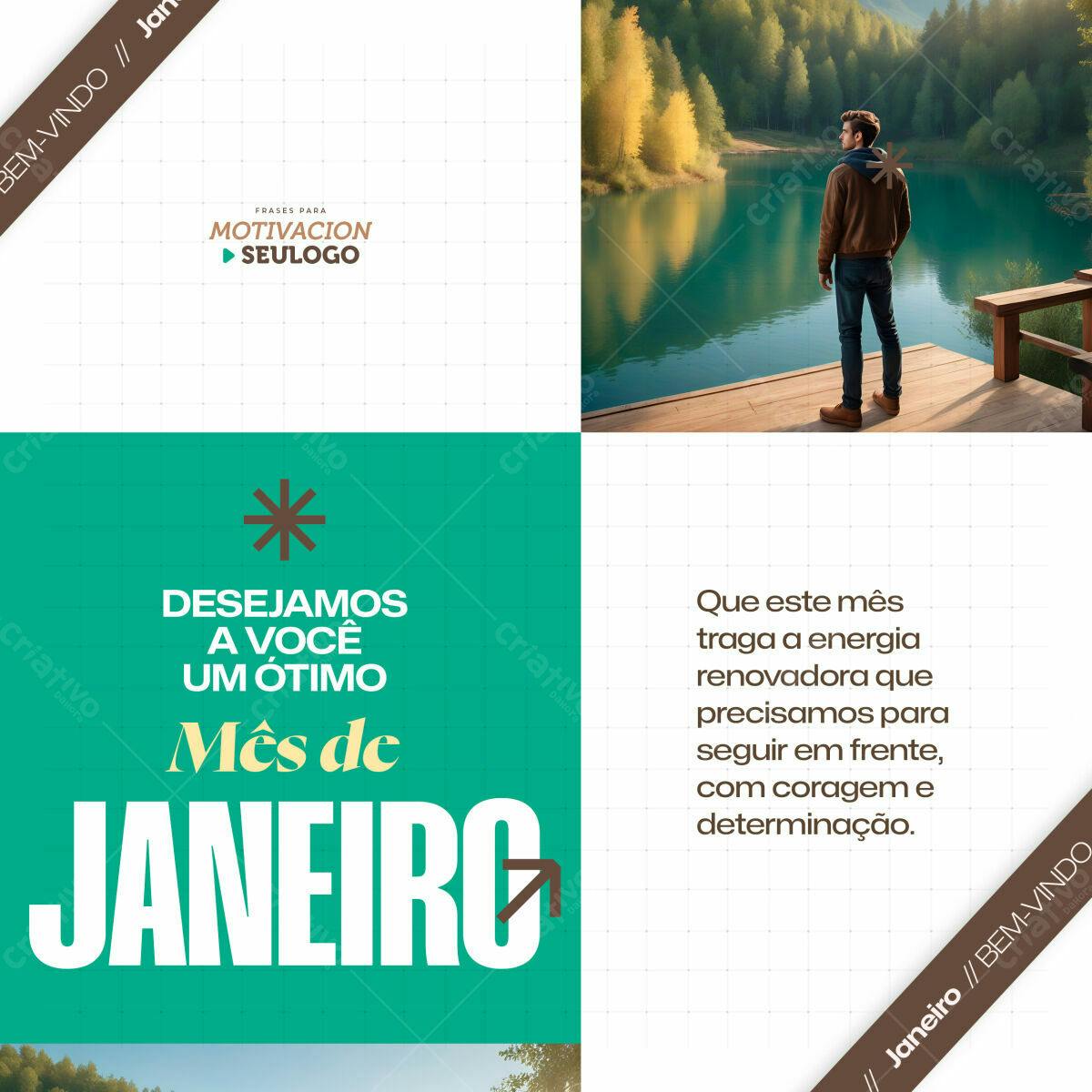 Post para Redes Sociais Janeiro PSD Editável
