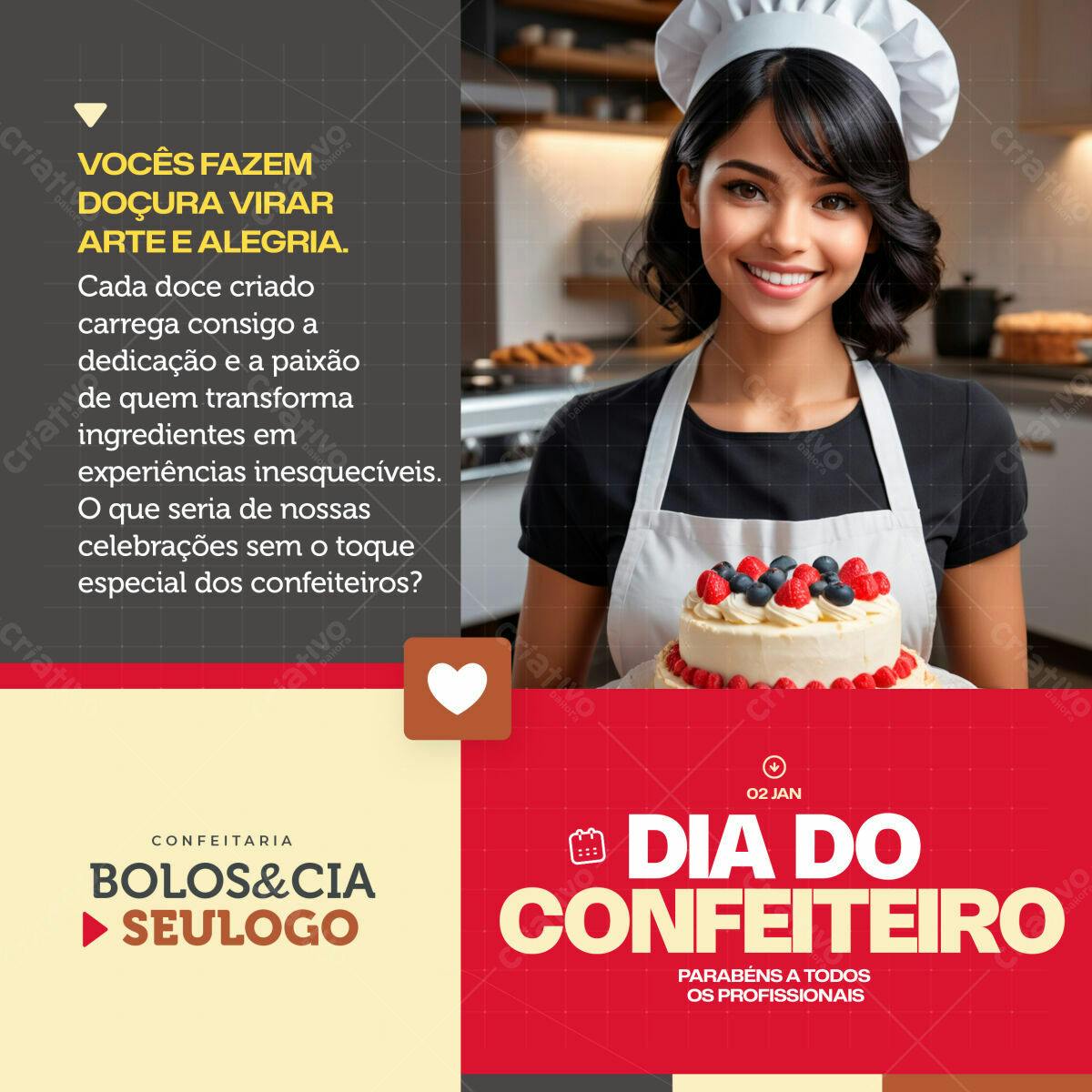 Flyer Dia do Confeiteiro PSD Editável