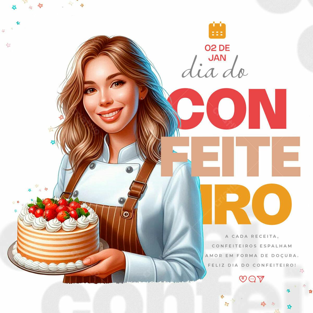Flyer Dia do Confeiteiro PSD Editável