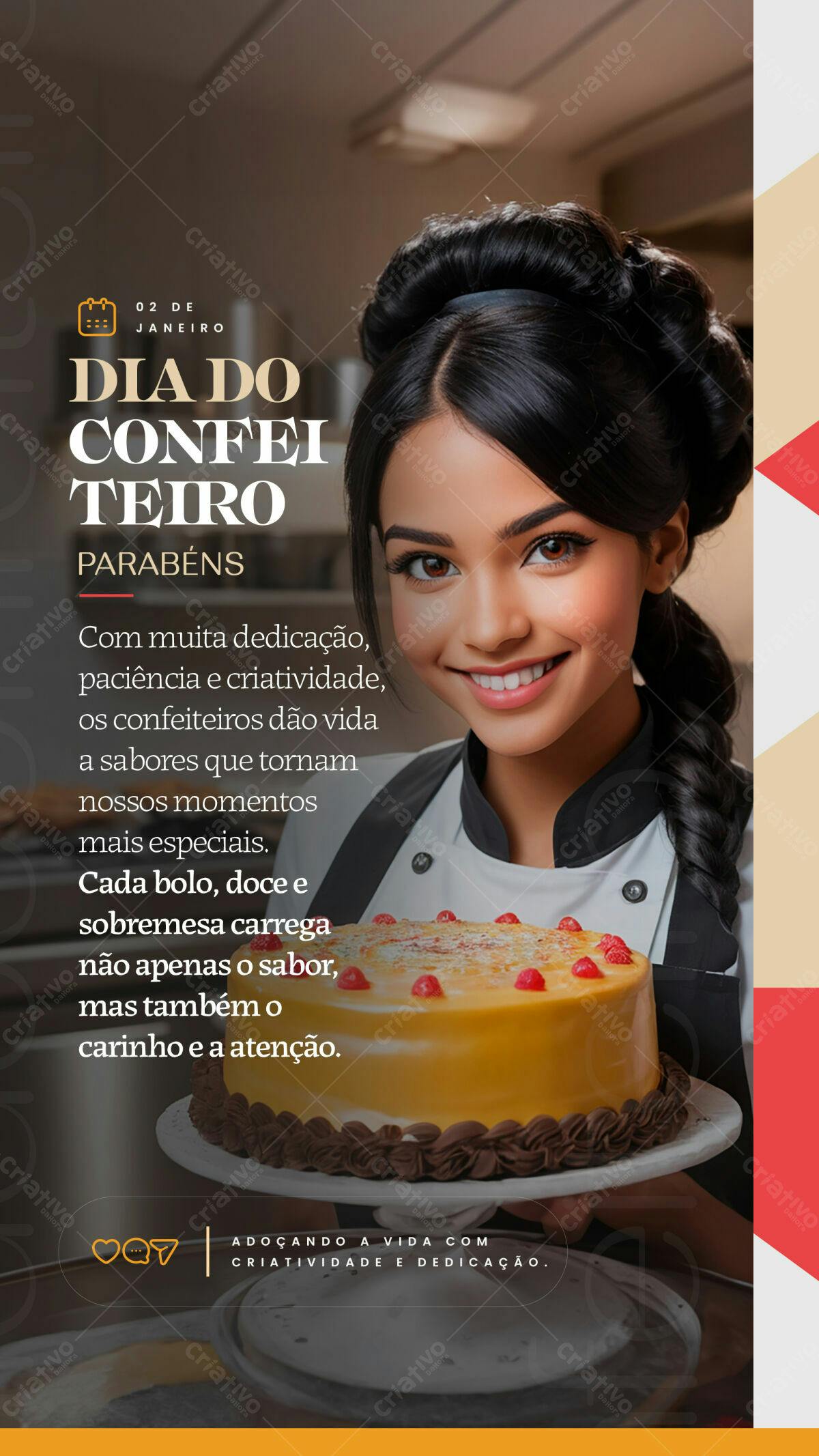 Flyer Dia do Confeiteiro PSD Editável