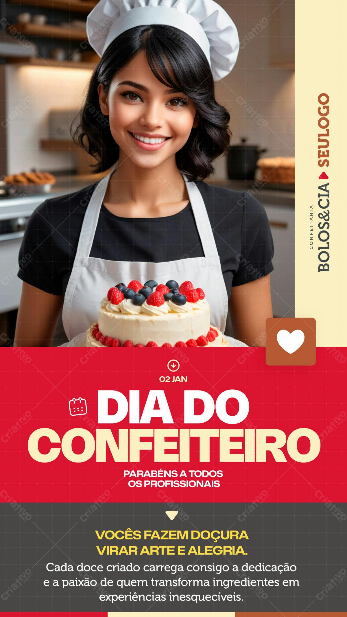 Flyer Dia do Confeiteiro PSD Editável