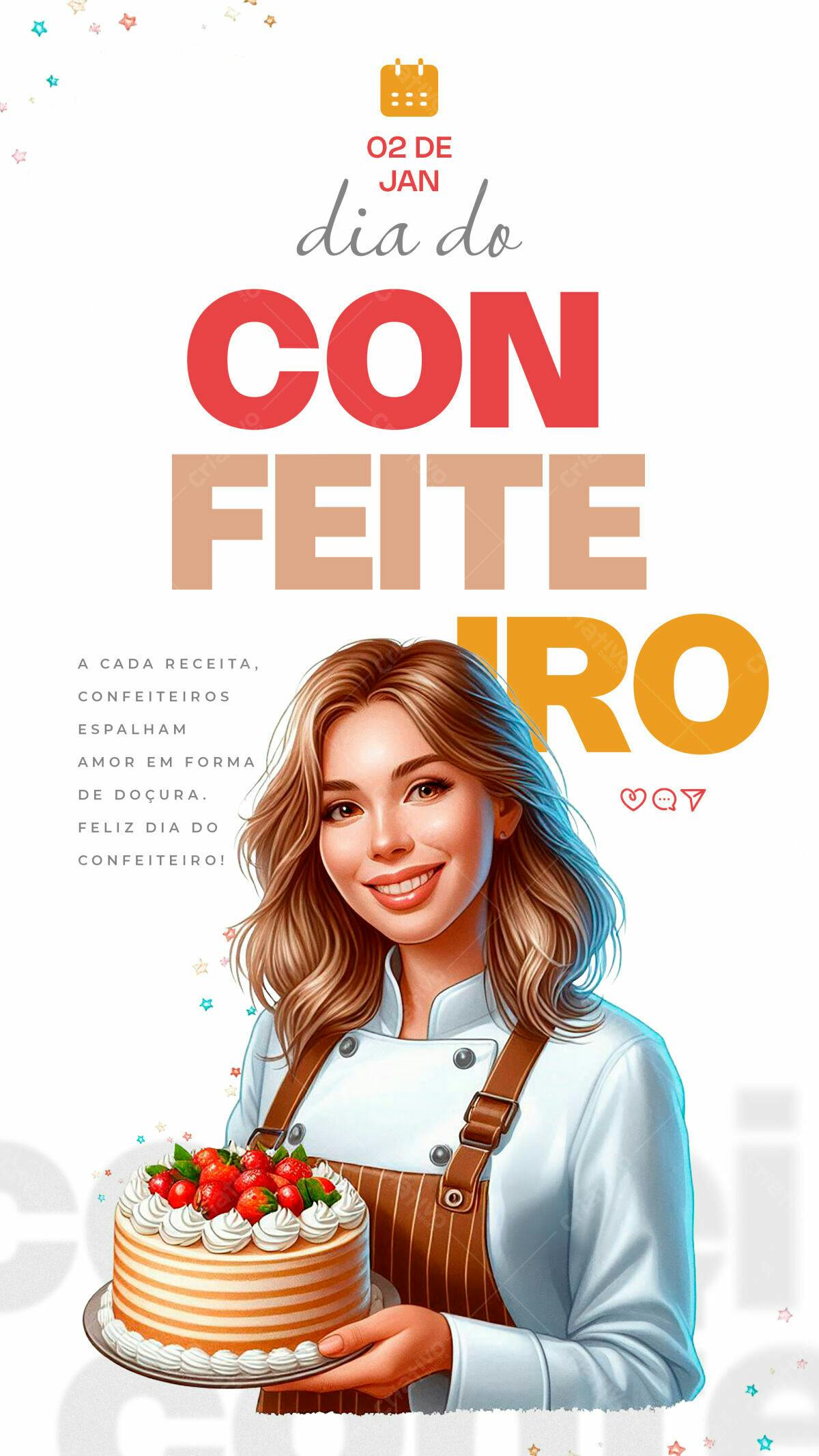 Flyer Dia do Confeiteiro PSD Editável