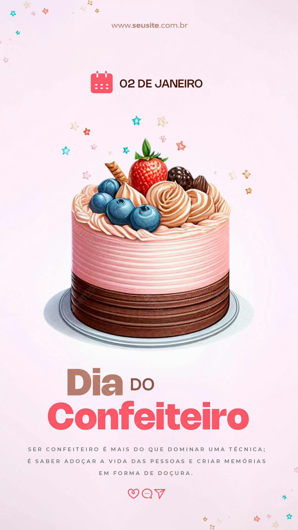 Flyer Dia do Confeiteiro PSD Editável