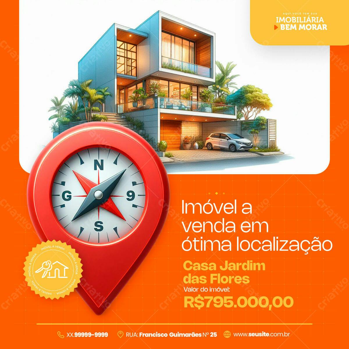 Postagem Imóvel para Imobiliária PSD Editável