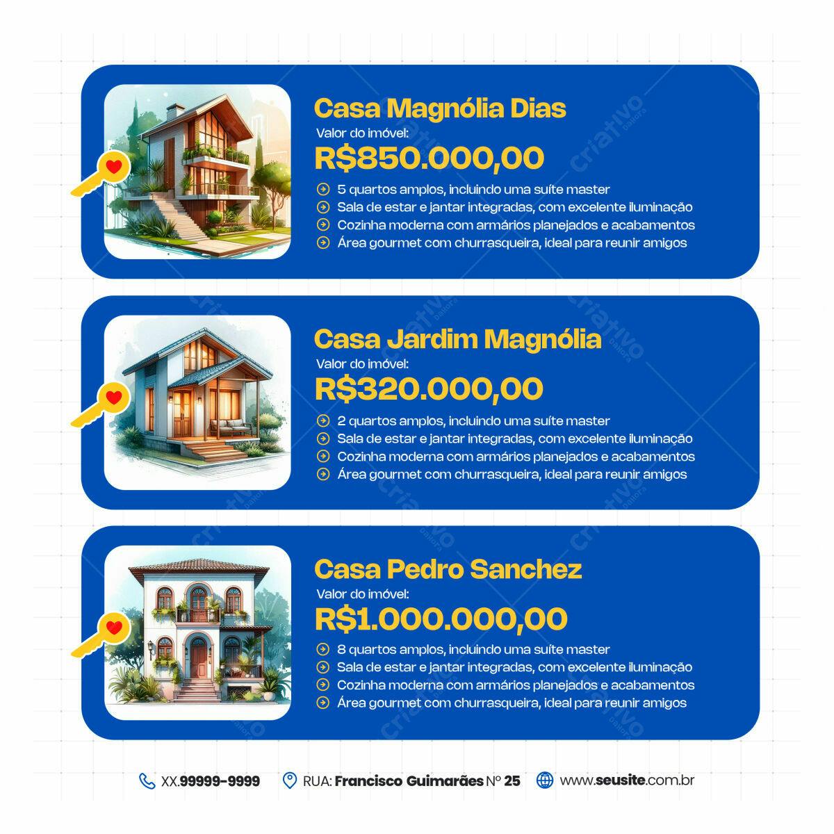 Flyer Imóveis de Luxo PSD Editável