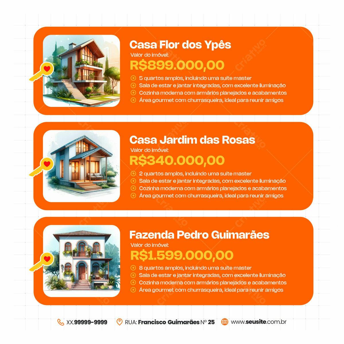 Flyer Imóveis de Luxo PSD Editável