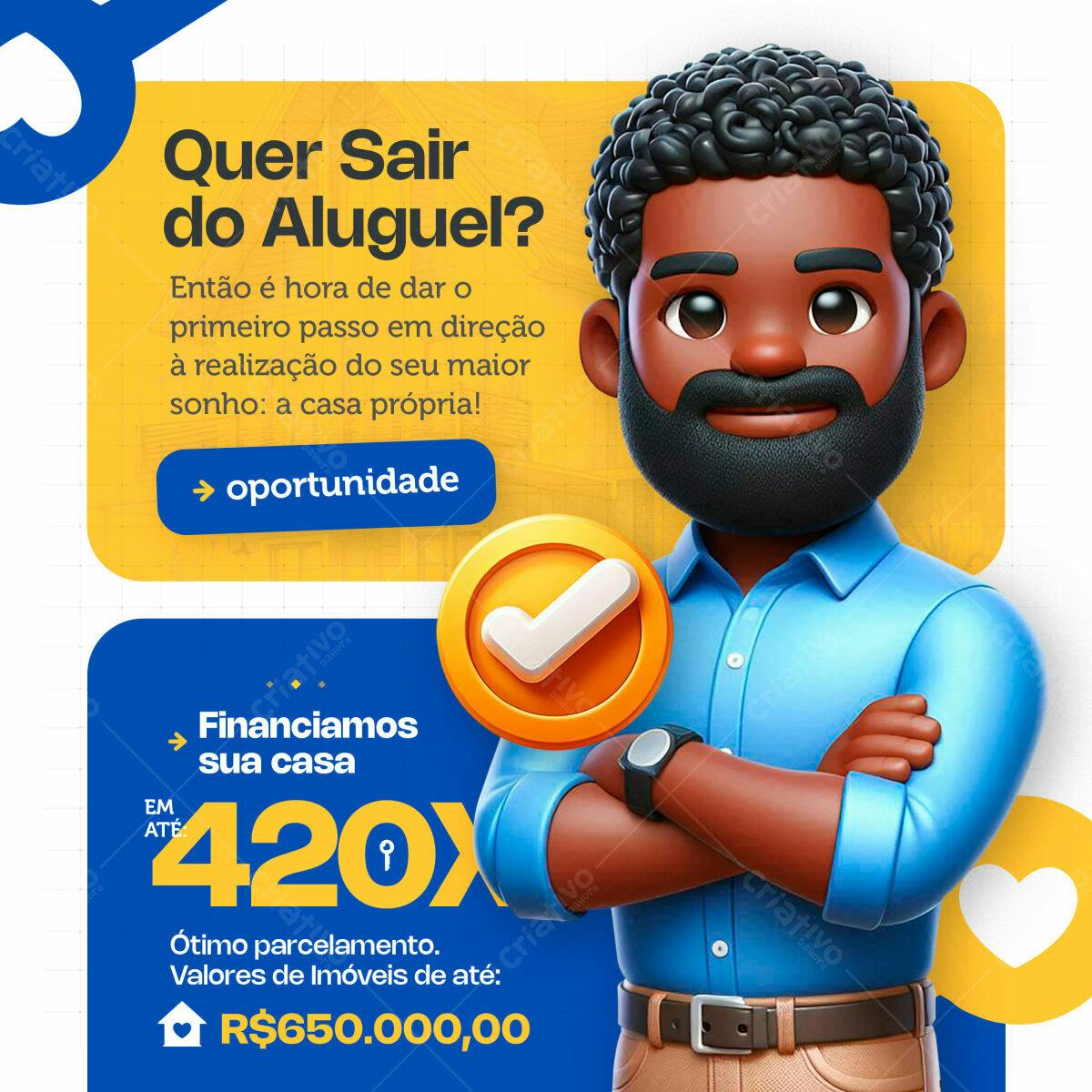 Postagem Imóveis: Comprar Casa PSD Editável