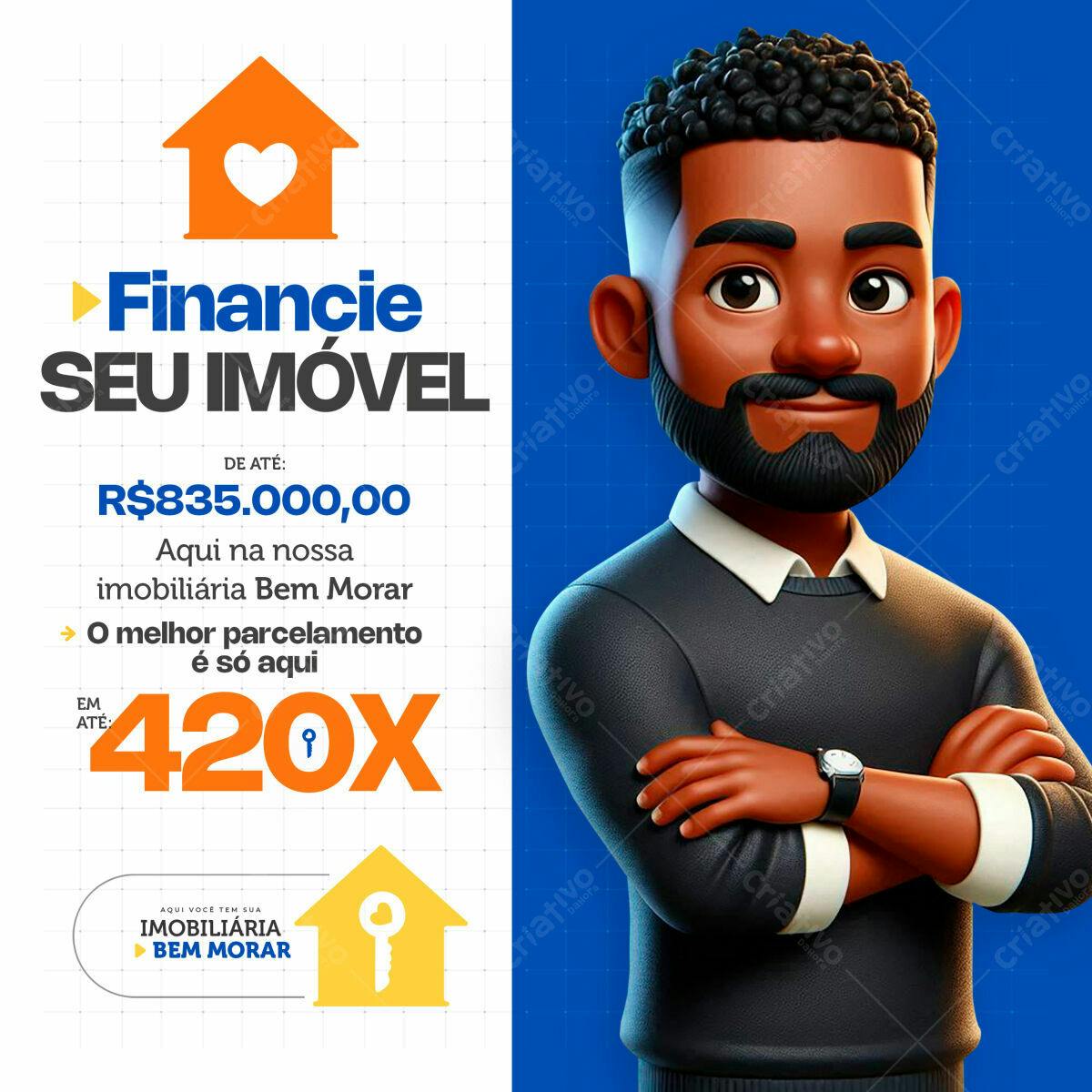 Flyer Imóveis para Imobiliária PSD Editável