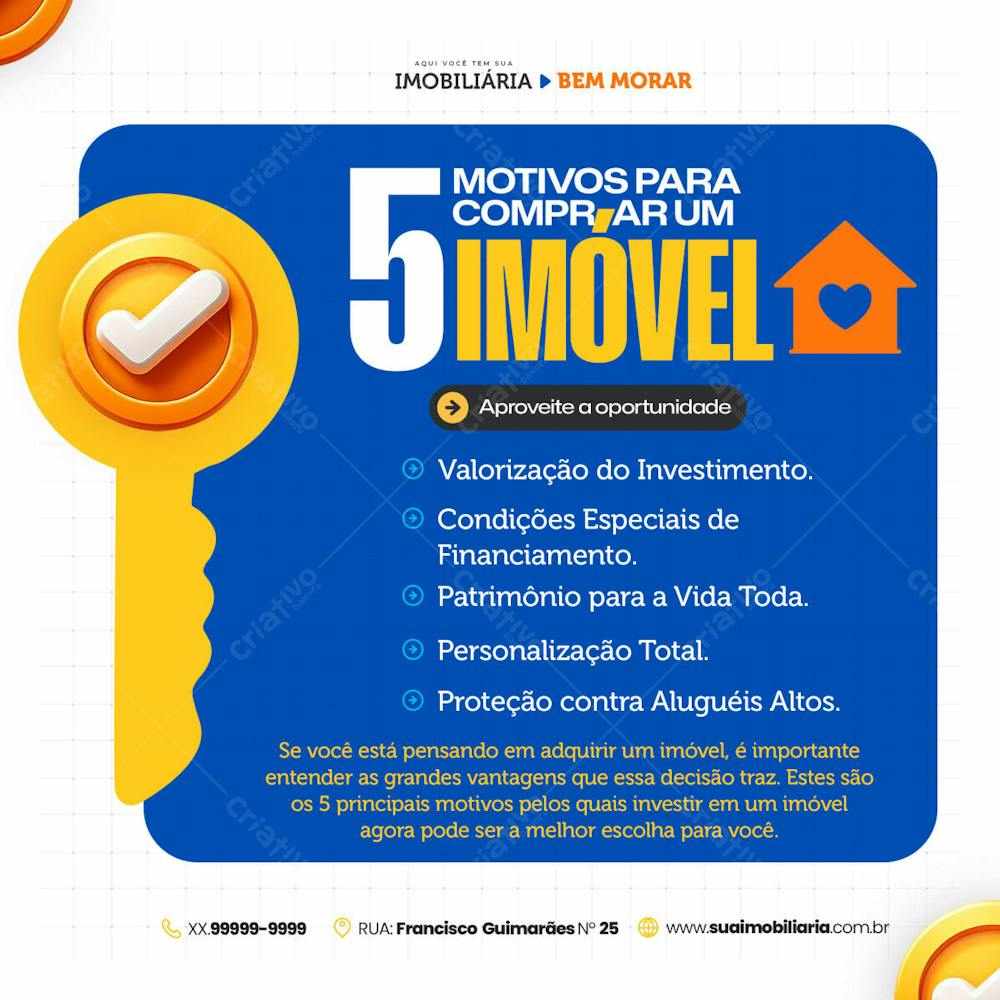 51 Conheça 5 Motivos Para Comprar O Seu Imóvel Agora