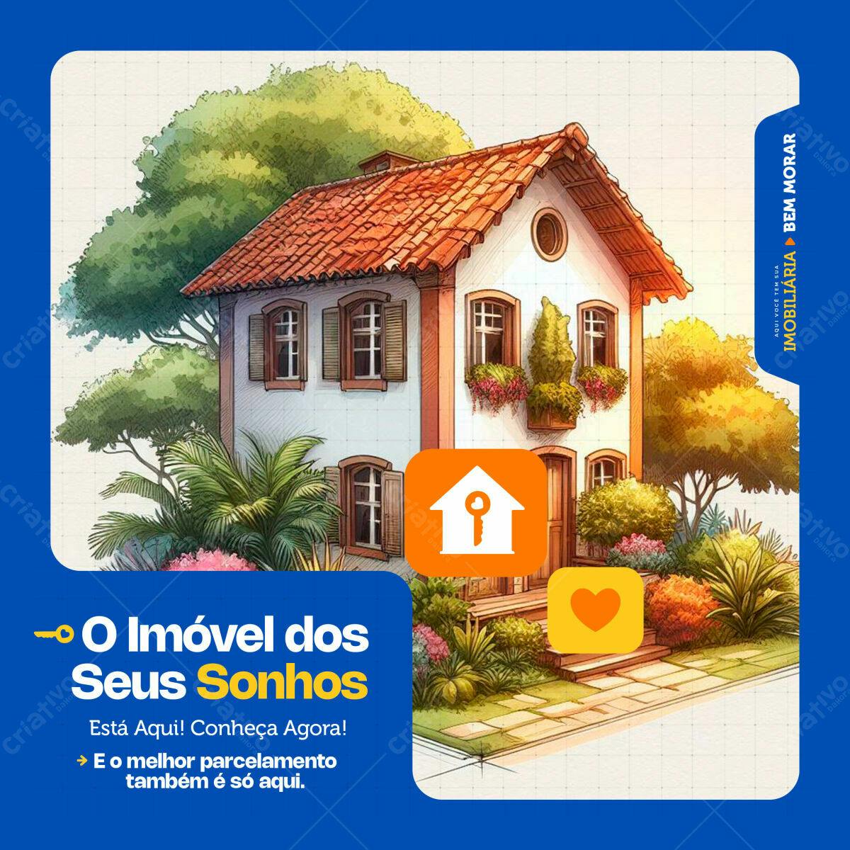 Postagem Imóveis Sonho PSD Editável