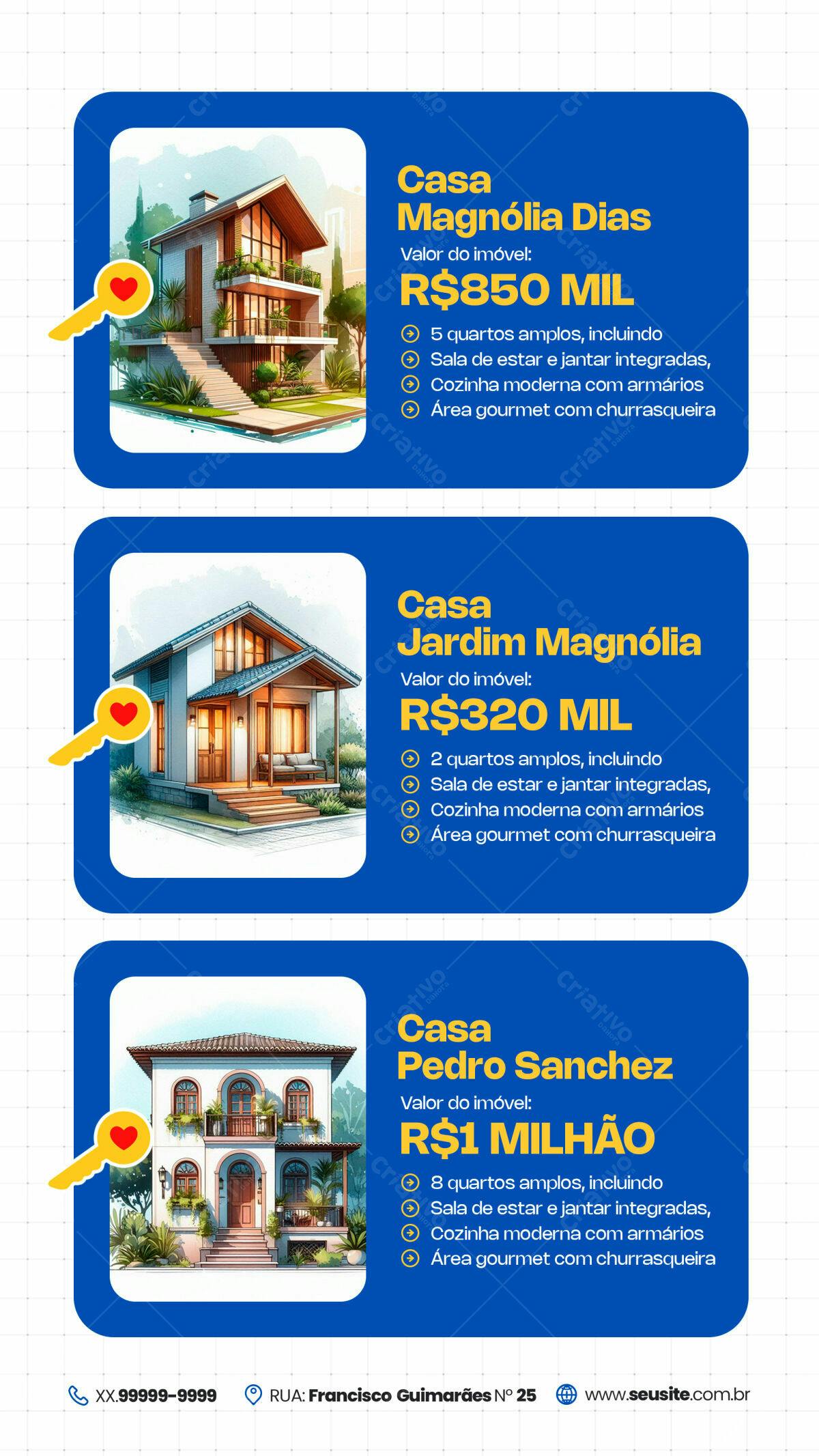 Flyer Imóveis de Luxo PSD Editável
