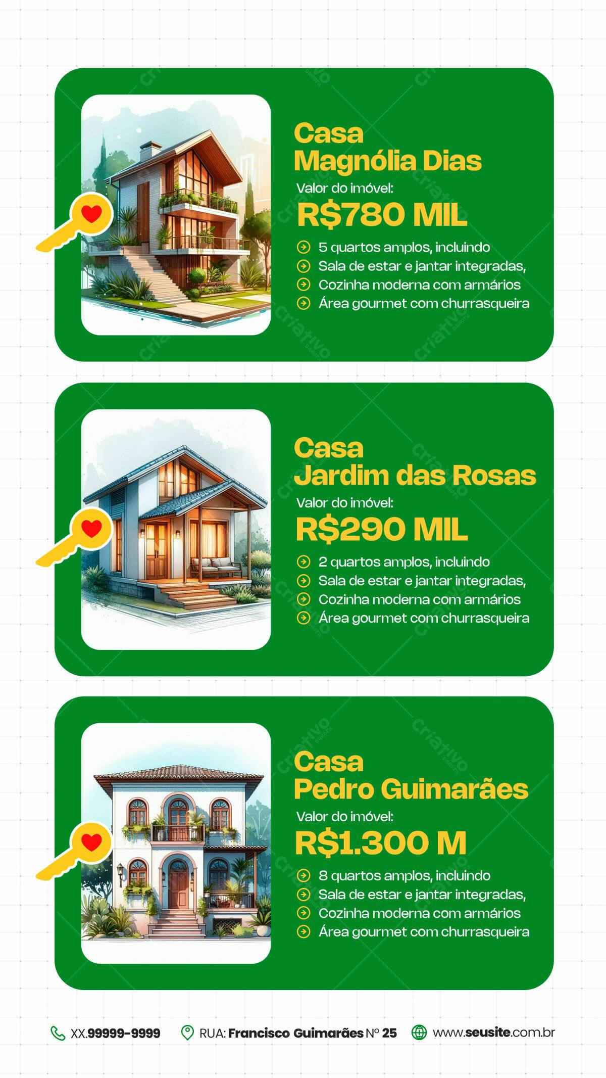Flyer Imóveis de Luxo PSD Editável