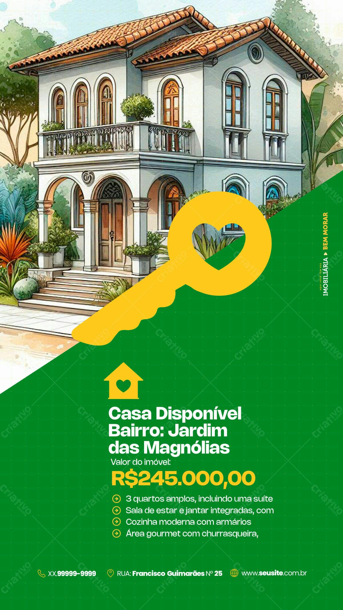 Flyer Imóvel para Venda de Casa PSD Editável