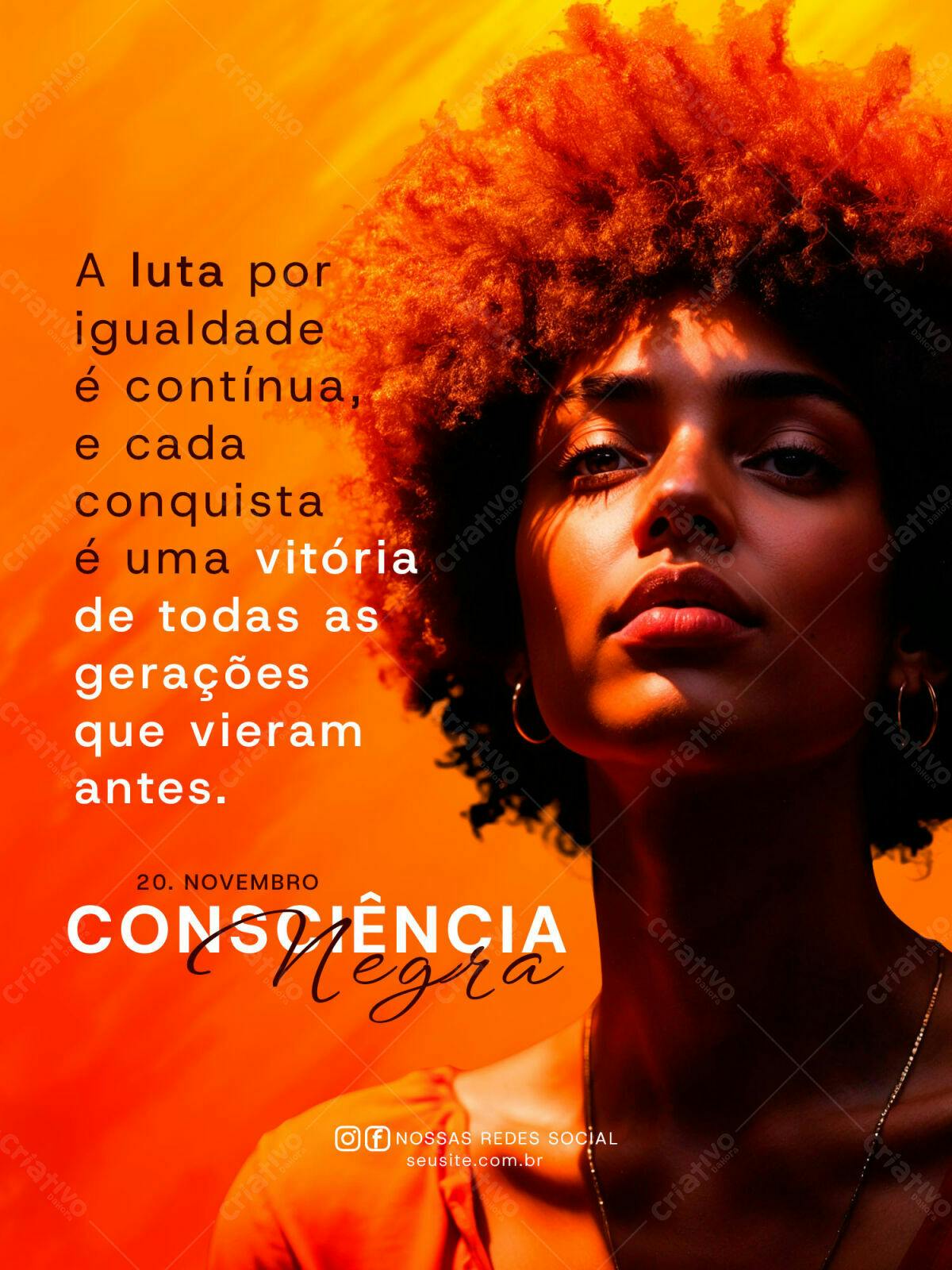 Flyer Consciência Negra PSD Editável