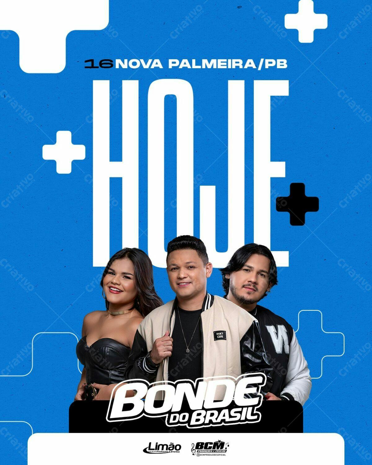 Flyer para Show do Bonde do Brasil PSD Editável