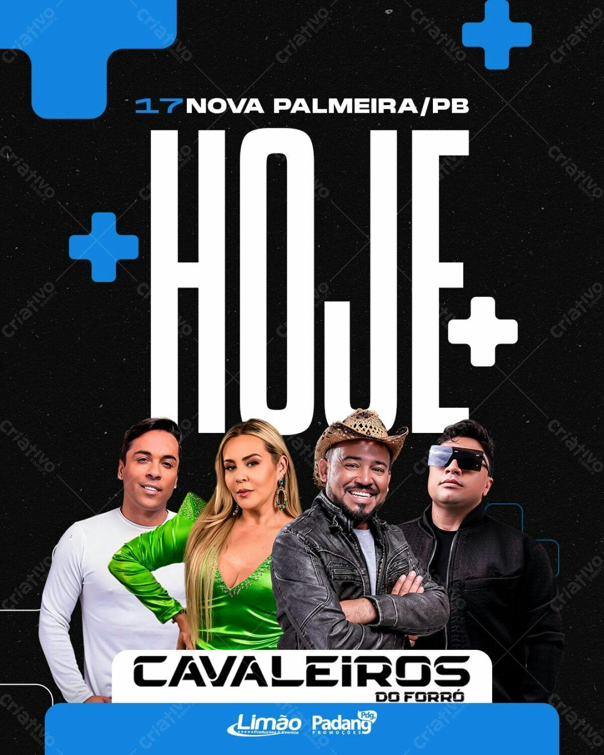 Flyer para Show Cavalheiros do Forró PSD Editável