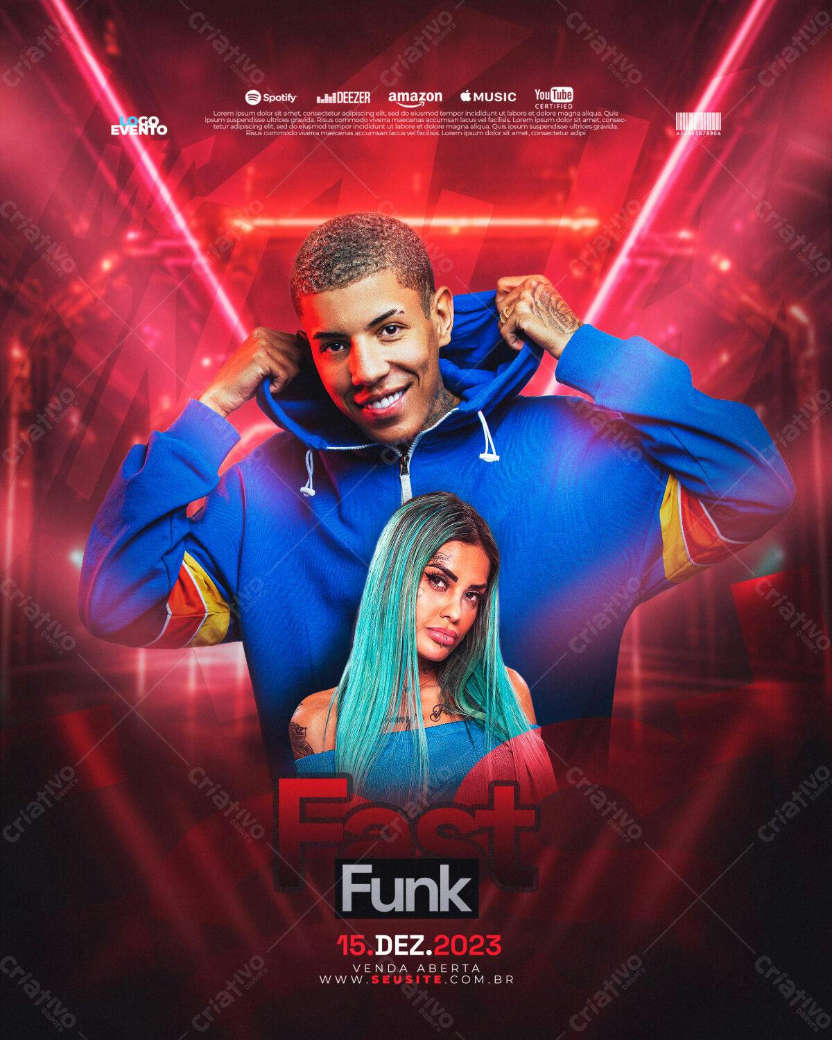 Flyer Festa Funk PSD Editável
