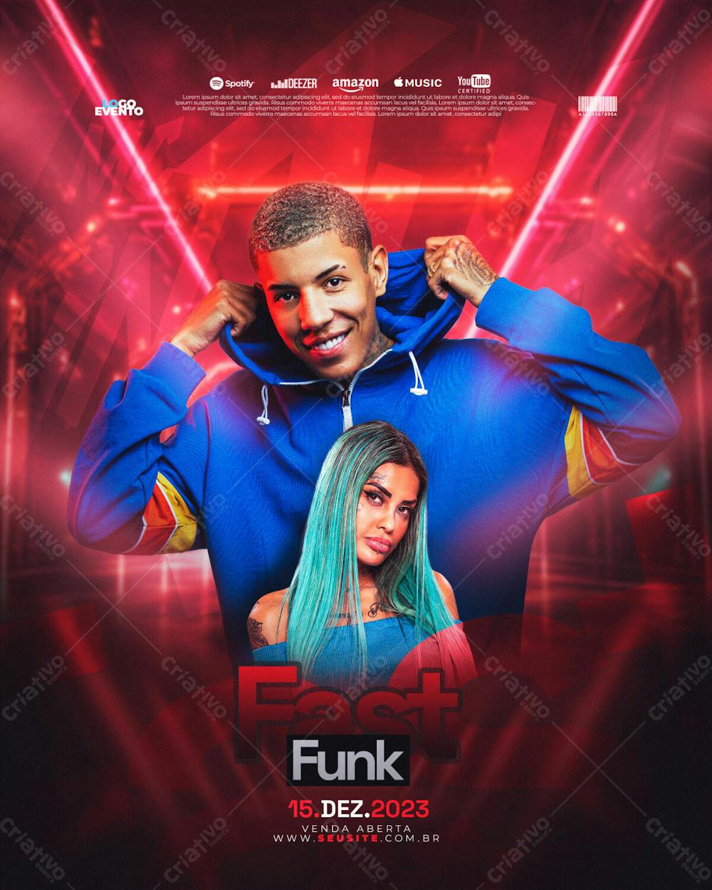 Evento Fast Funk Com Mc Don Juan Psd Editavel Feed