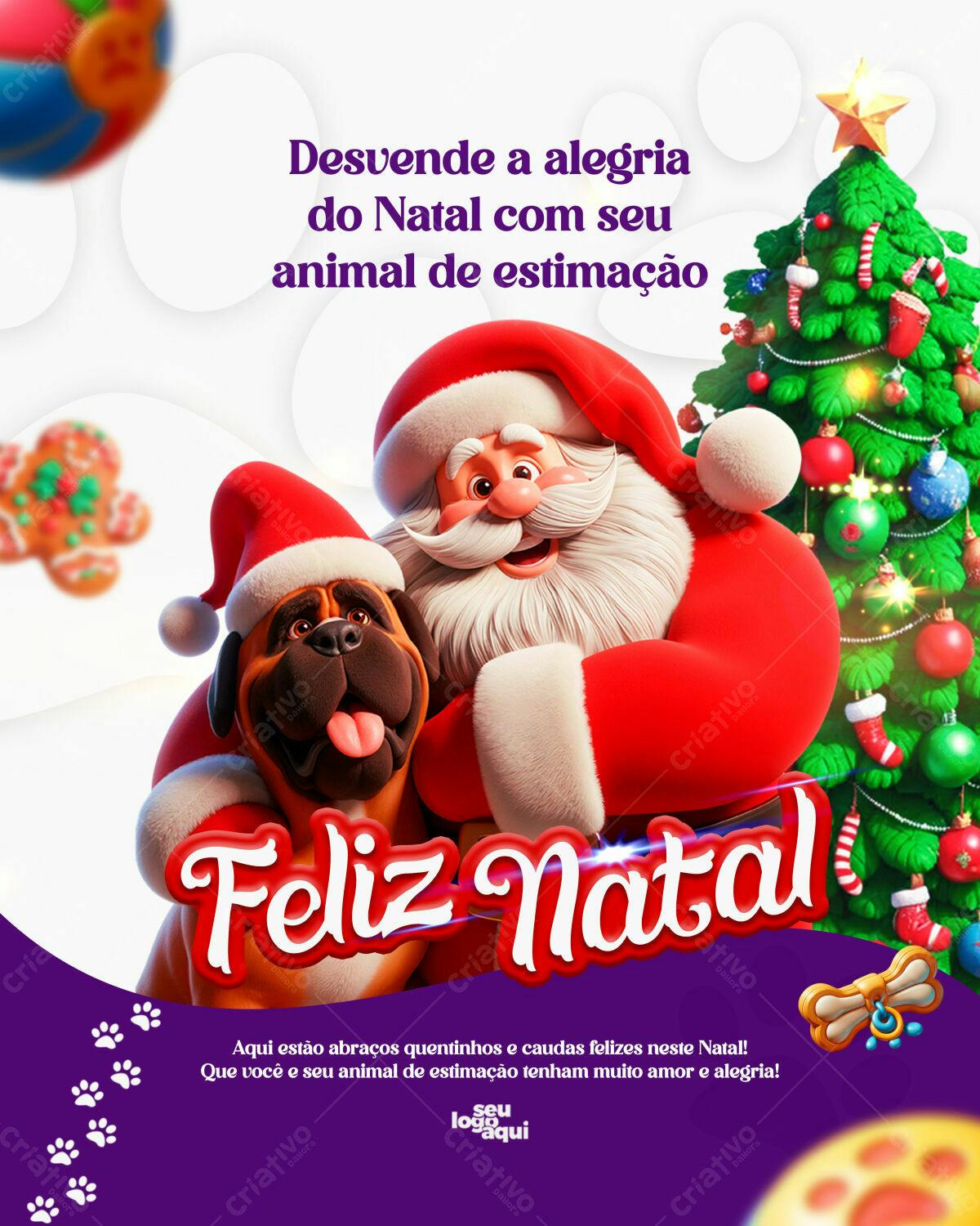 Flyer Natal com Pet PSD Editável