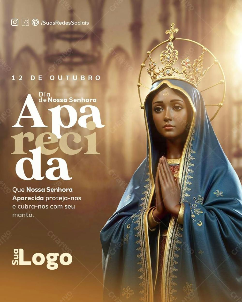 Flyer Católico Nossa Senhora Aparecida 12 De Outubro