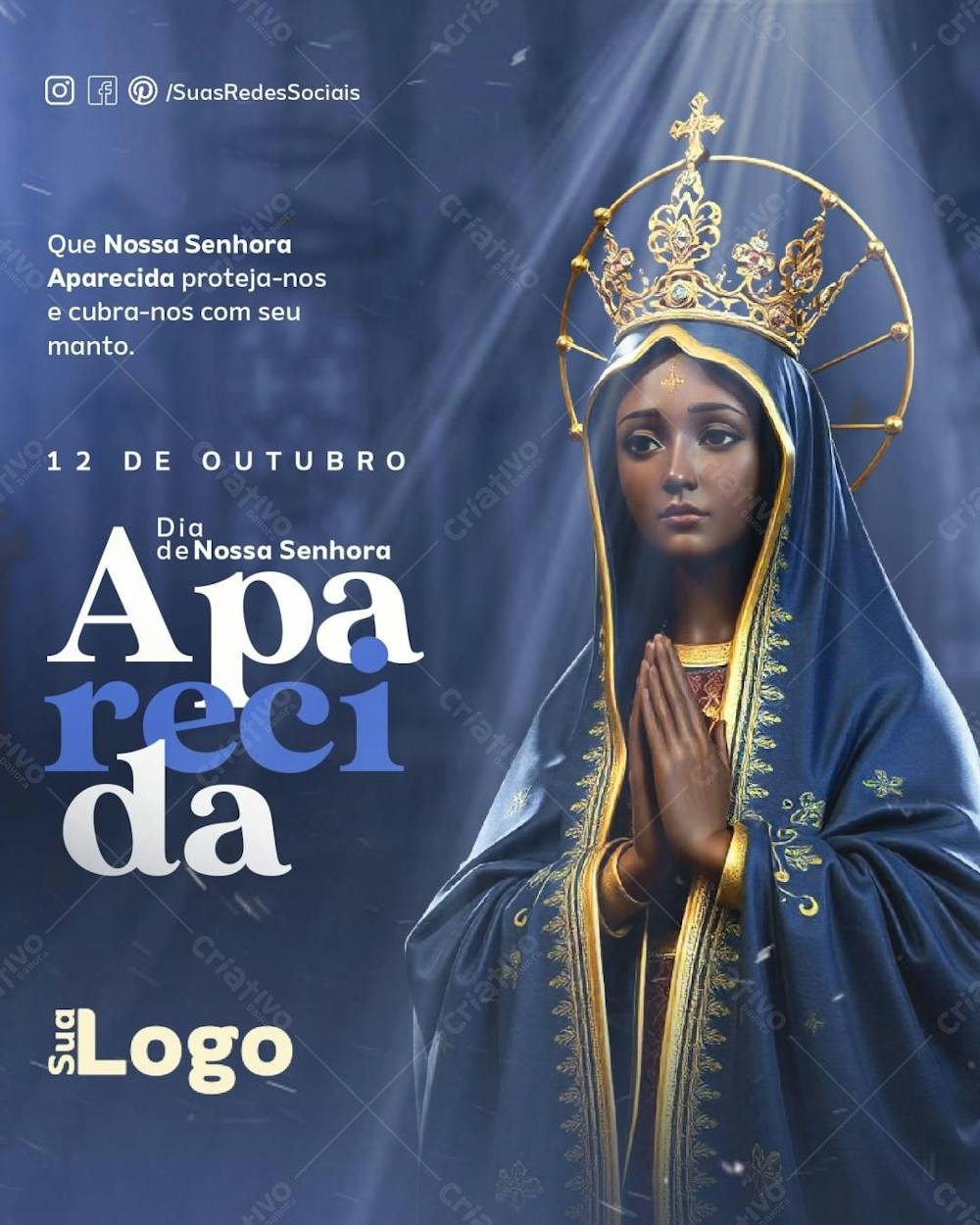 Flyer Católico Nossa Senhora Aparecida 12 De Outubro Igreja