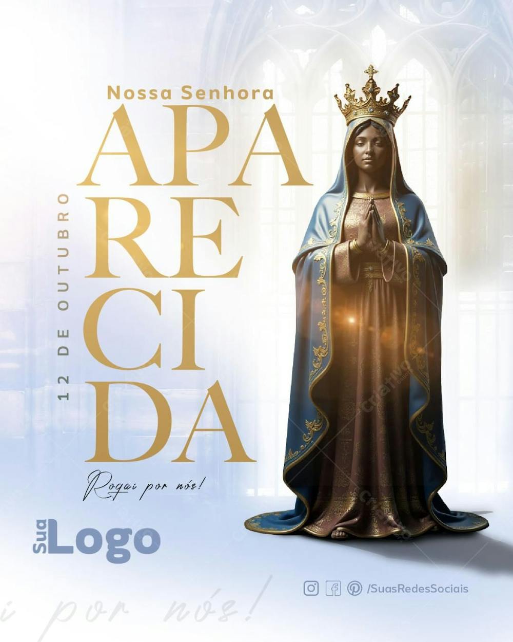 Flyer Católico Nossa Senhora Aparecida 12 De Outubro Igreja