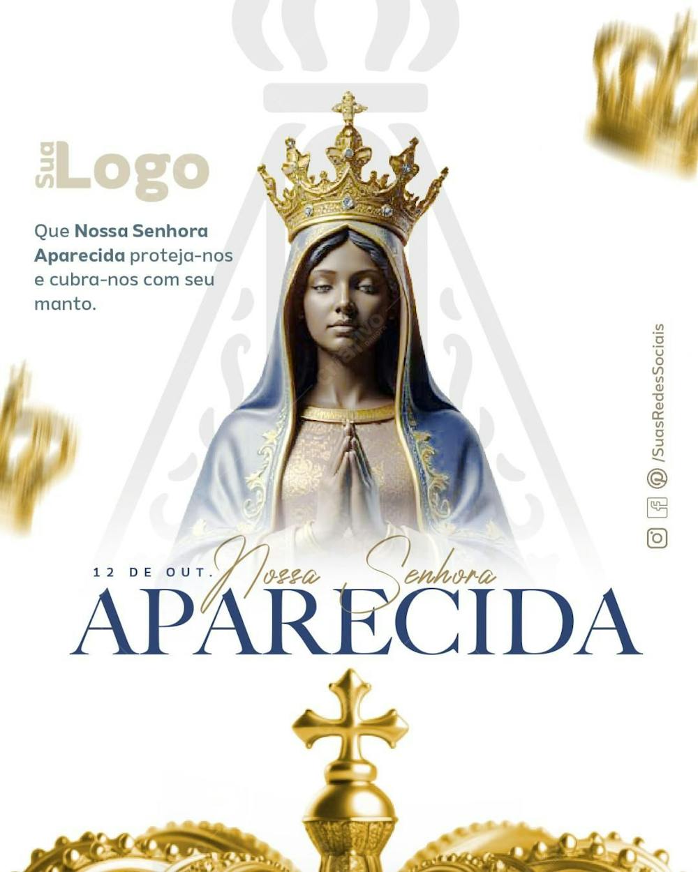 Flyer Católico Nossa Senhora Aparecida 12 De Outubro Igreja