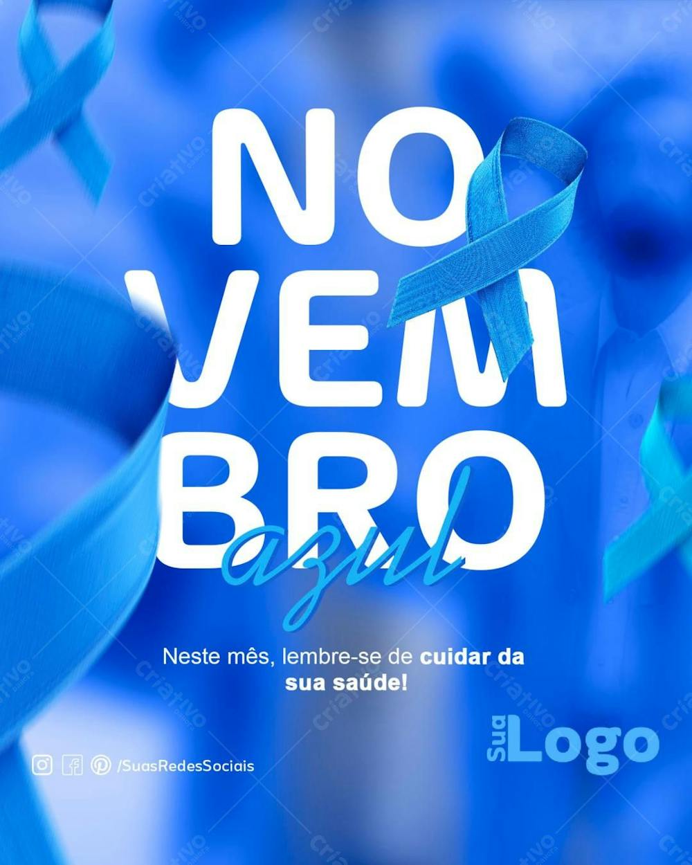 Flyer Novembro Azul Social Media Câncer De Próstata Psd