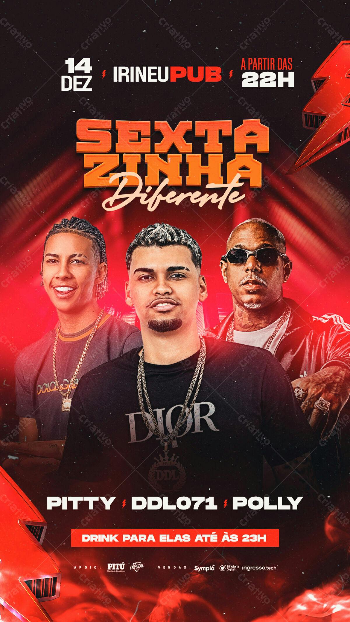 Flyer Festa Sexta Diferença PSD Editável