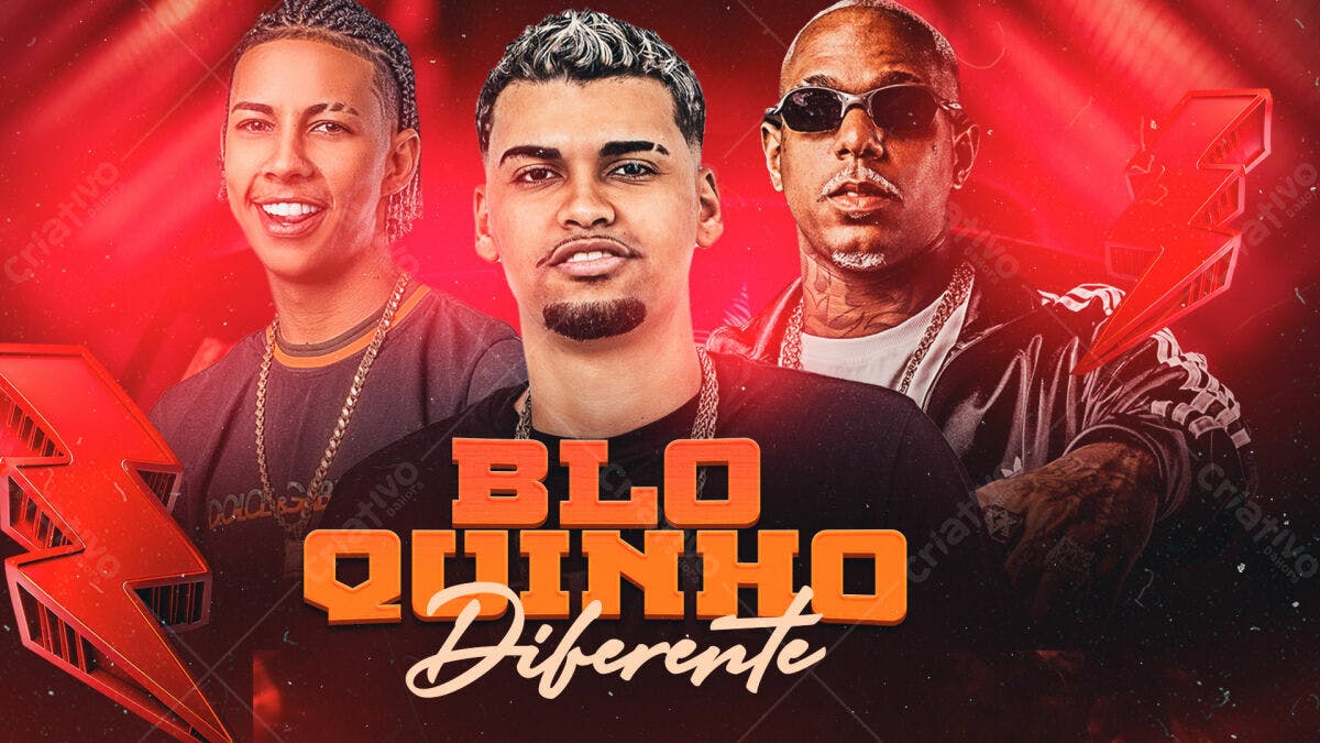 Flyer Bloquinho Diferente PSD Editável