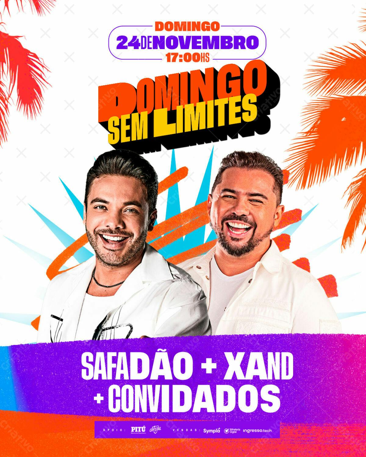 Flyer Evento Musical Safadão e Xand PSD Editável