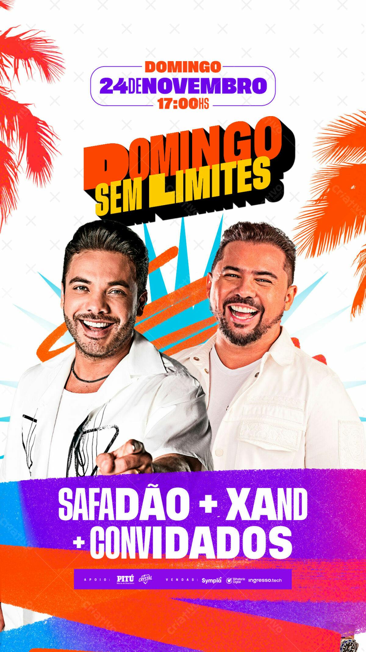 Flyer Show Safadão e Xand Avião PSD Editável