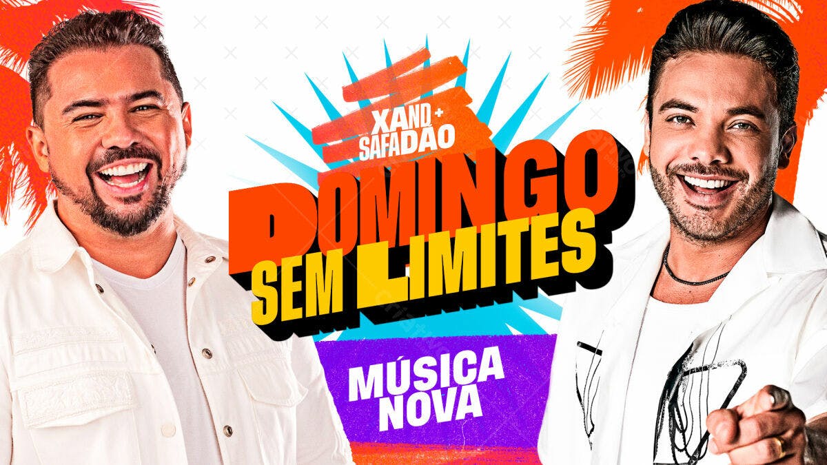 Flyer Show Xand e Safadão Domingo Sem Limites PSD Editável