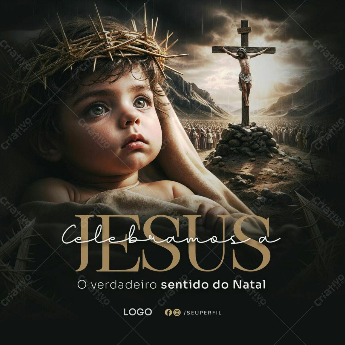 Flyer Natal Jesus PSD Editável