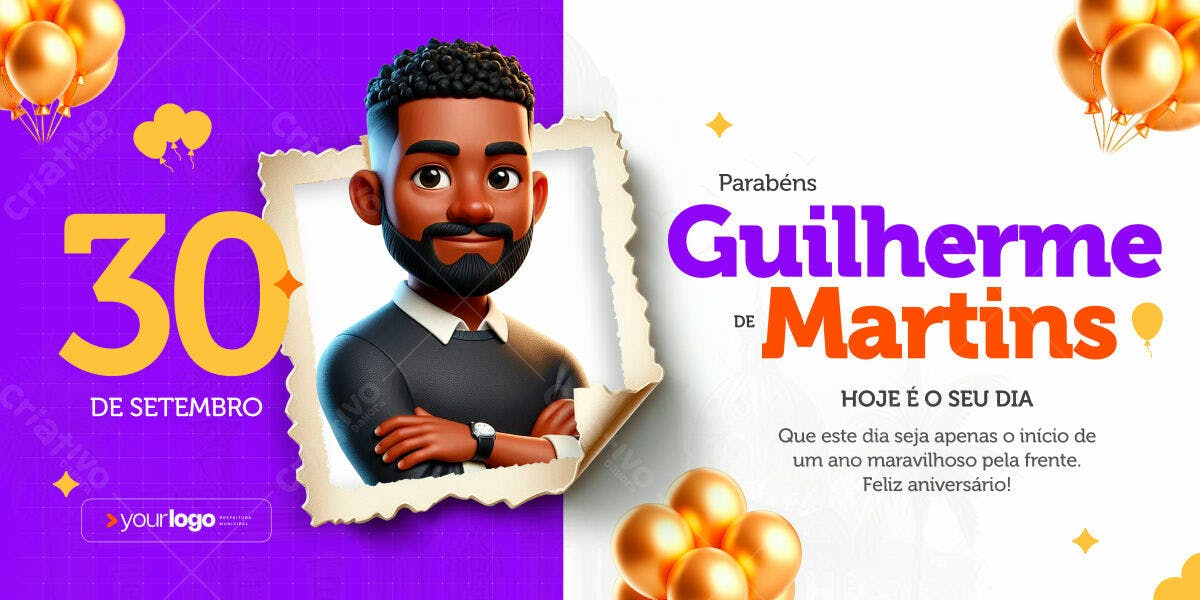 Banner Aniversário 30 Anos PSD Editável
