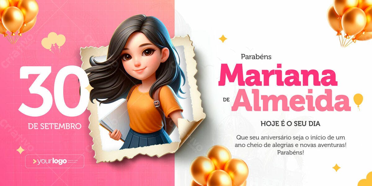 Banner Aniversário 30 Anos PSD Editável