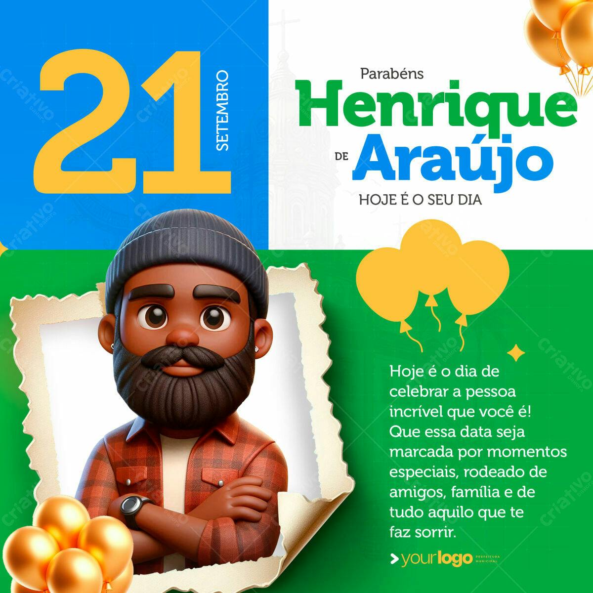 Postagem Aniversário PSD Editável