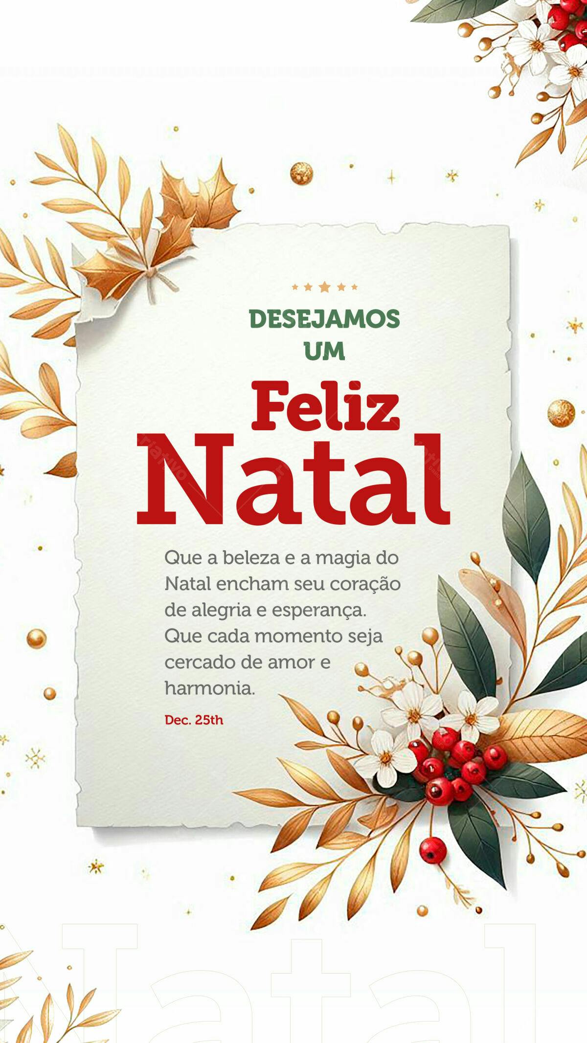 Postagem Natalina Feliz Natal PSD Editável