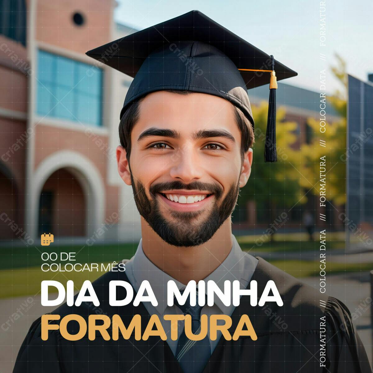 Post para Dia da Formatura PSD Editável