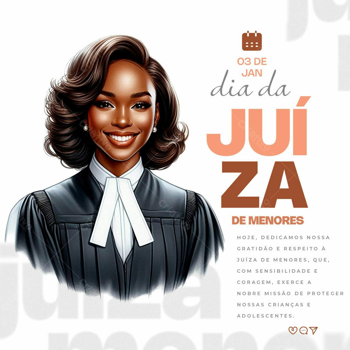 Post para Dia da Juíza de Menores PSD Editável