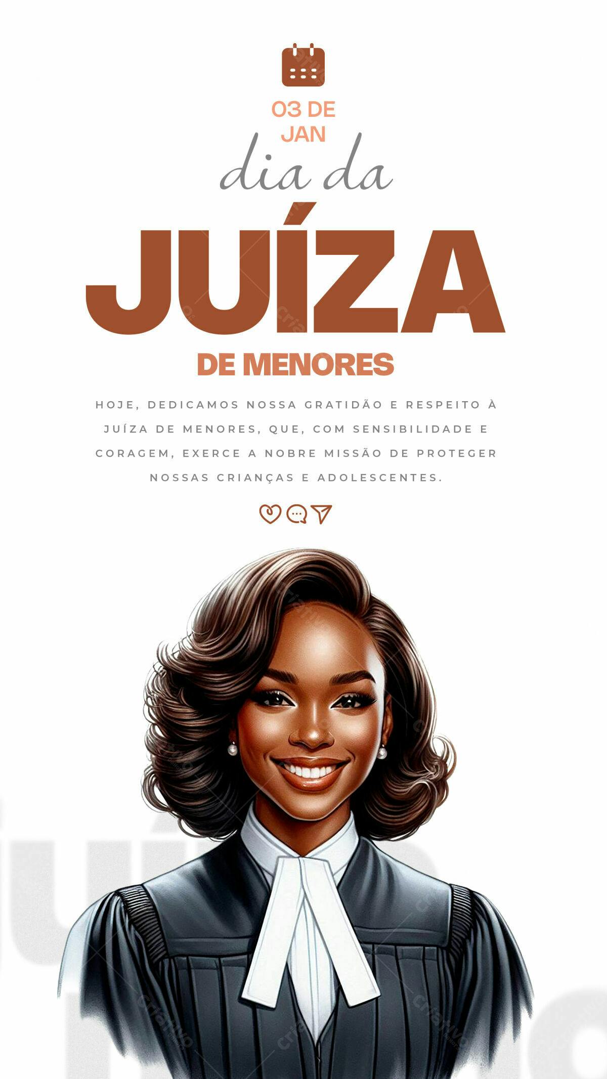 Post para o Dia da Juíza de Menores PSD Editável