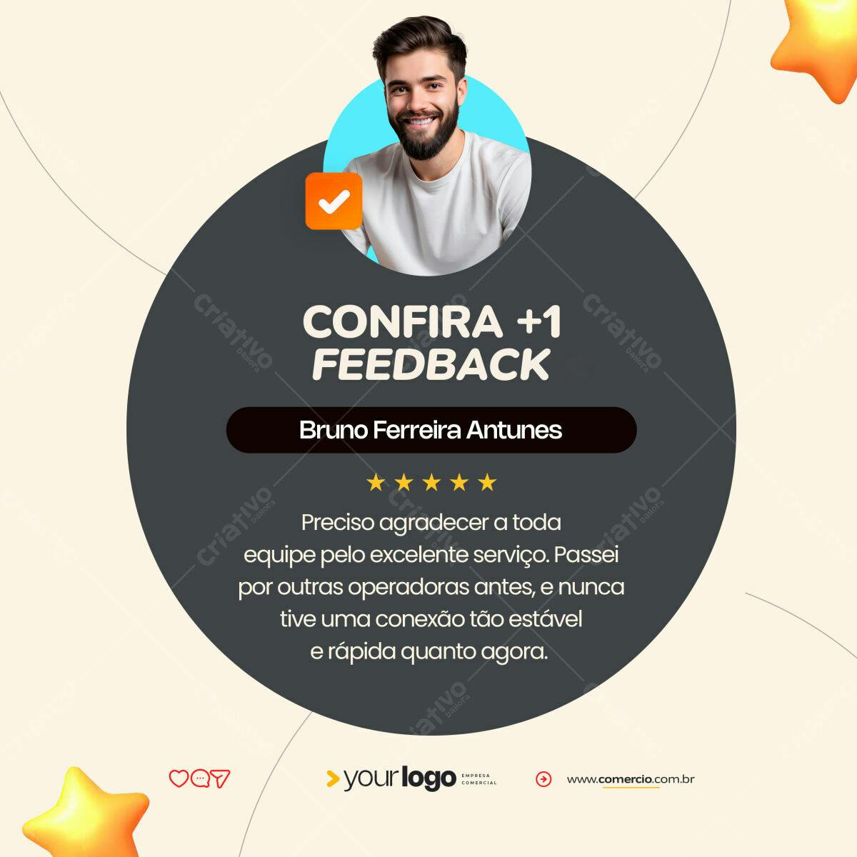 Postagem de Feedback PSD Editável