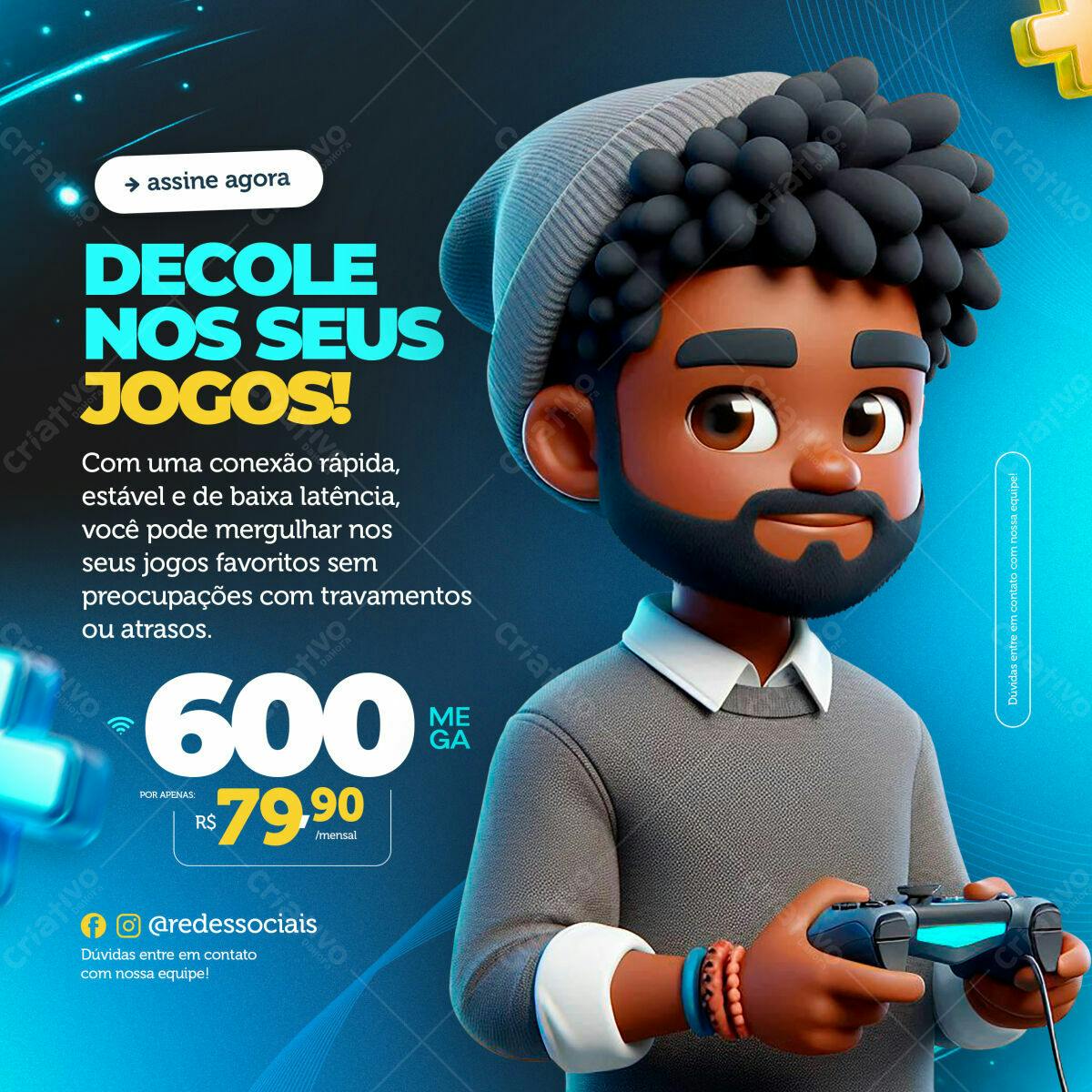Flyer para Promoção de Jogos Online PSD Editável