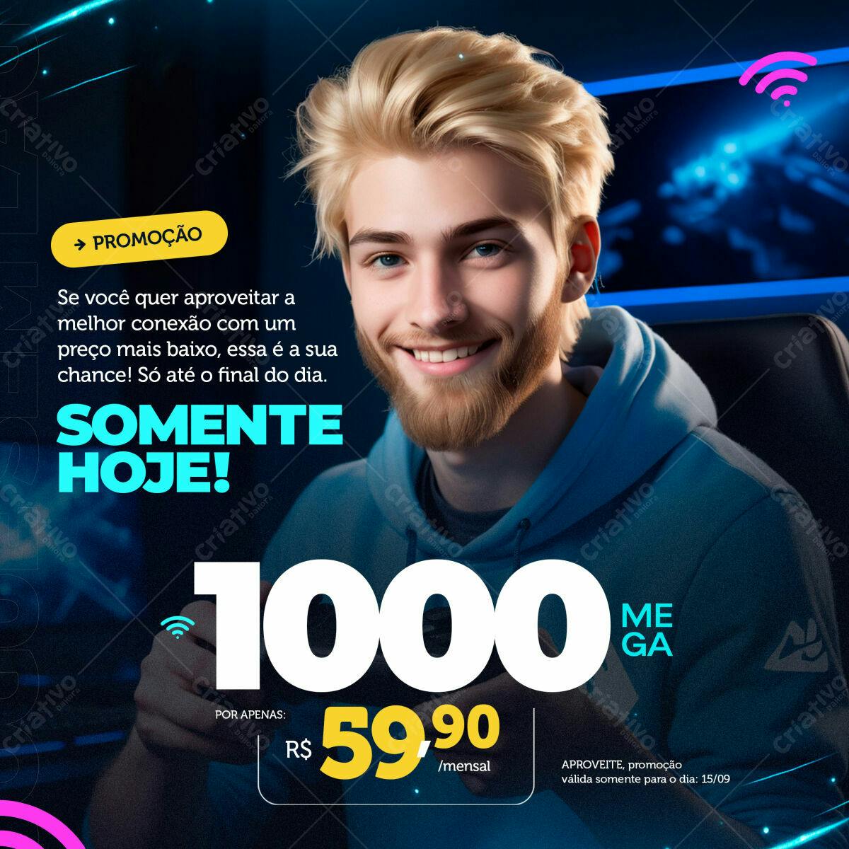 Flyer Promoção Internet 1000 Mega PSD Editável