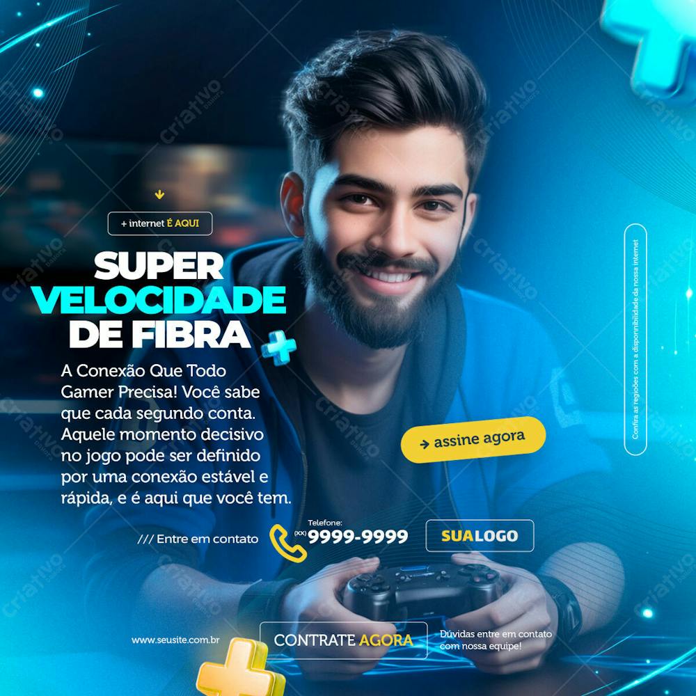 Super Velocidade De Fibra É Aqui Com Nossa Internet